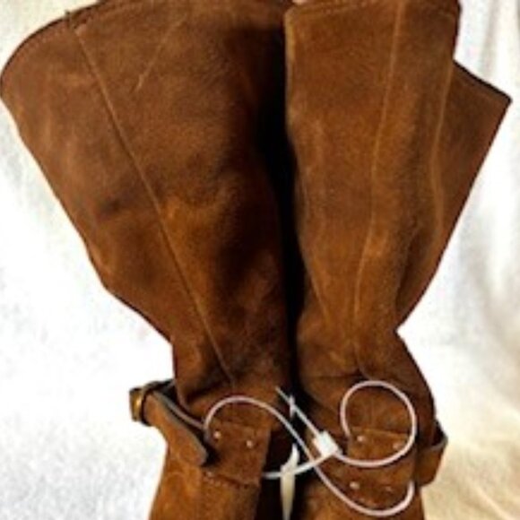 Polo Ralph Lauren "Zoe" mid-calf calfskin ankle strap booties NWOT Size 7-1/2 - Picture 4 of 10